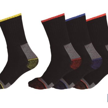 Set de 4 Pares de Calcetines Reforzados| Compuestos 65% Algodón - 25% Poliéster - 7% Poliamida - 3% Elastano