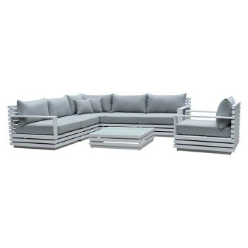 Conjunto de muebles Bea 7 pzs. - Blanco/Gris claro