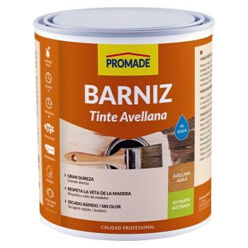 Barniz para madera Tinte al Agua Avellana - 750 ml - Satinado|Mínimo 10 unidades