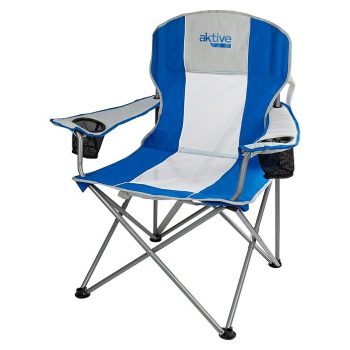 Silla de camping Dario L x An x Al: 60 x 60 x 98 cm - Azul - Acero/Textiline