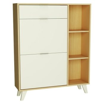 Zapatero Nordic L x An x Al: 25 x 90 x 115 cm - Blanco