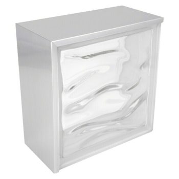 Perfil de bloques de vidrio recto Plateado - 250 x 8 cm - Aluminio