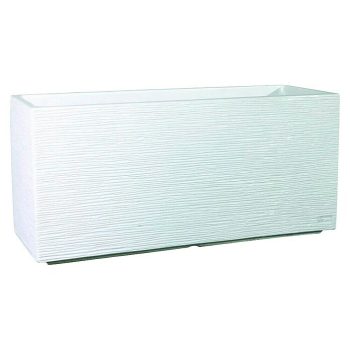 Macetero para plantas Alicante Dimensiones externas L x An x Al: 79 x 29 x 37 cm - Material compuesto - Blanco