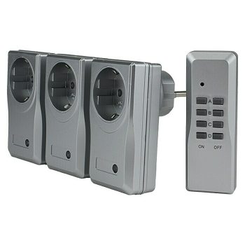 Voltomat Set de enchufes inalámbricos 3+1 Plateado - 1.000 W