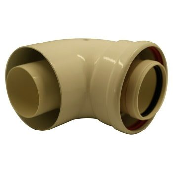 Codo coaxial calderas de condensación Diámetro: 60.100 cm - 90 °