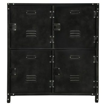 Armario metálico Vintage 35 x 75 x 82,5 cm - Número de puertas: 4 ud. - Número de compartimentos: 4 ud.