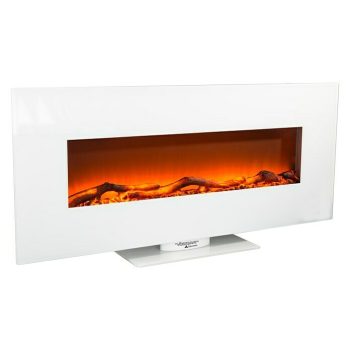 Voltomat HEATING Chimenea eléctrica de pie o mural Flat Blanco - 1.600 W - 26 x 128 x 61 cm