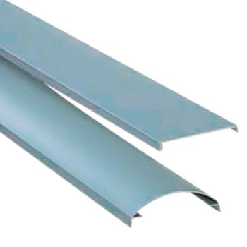 Perfil de bloques de vidrio recto mate Plateado - 200 x 8 cm - Material: Aluminio