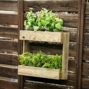 Huerto vertical pared 70 x 16,4 x 56 cm - Madera - Natural