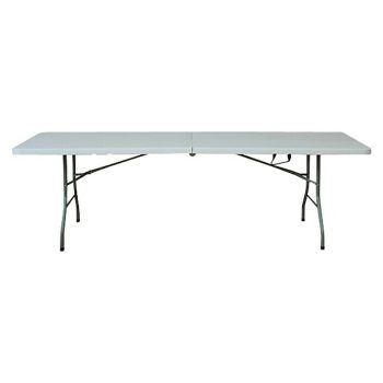 Mesa de jardín Alan L x An x Al: 242 x 76 x 74 cm - Poliresina - Blanco roto - Abatible