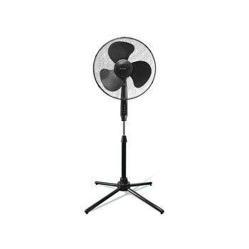 PR Klima Ventilador de pie Acapulco Negro - Diámetro: 40 cm - 50 W - 2.427 m3/h