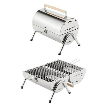 Grillstar Barbacoa de carbón Dallas Superficie de la parrilla An x Pr: 34 x 22 cm - Plateado