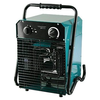 Voltomat HEATING Calefactor industrial 2.500 W - 5.000 W - Tensión nominal: 400 V - Verde/Negro - IP24