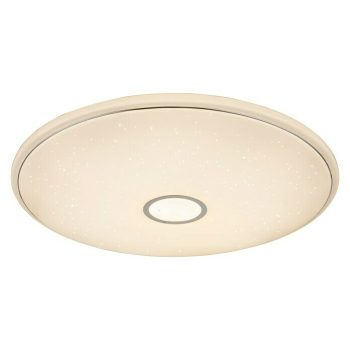 Lavida Plafón LED redondo Solesino 16 W - x Al: 400 mm x 8 cm - Blanco
