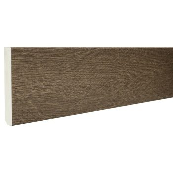 Zócalo de PVC Smoked Oak Dark Grey 2,2 m x 13 mm x 90 mm