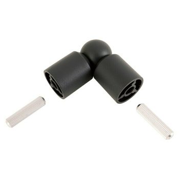 Codo de 90o a 180o para pasamanos Negro Diámetro: 40 mm - Aluminio