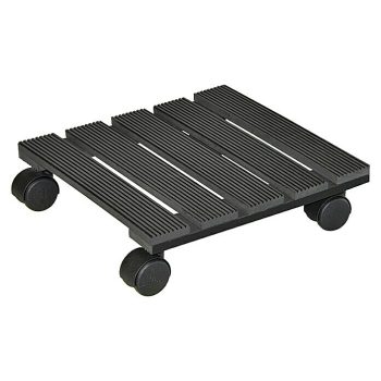 Soporte con ruedas para plantas WPC 29 x 29 cm - Carga máx.: 60 kg - WPC