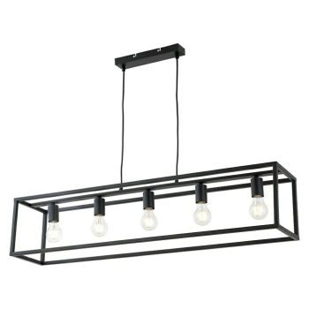 Lámpara colgante Bianka 300 W - L x An x Al: 20 x 100 x 110 cm - Negro - E27
