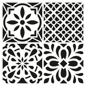 Plantilla decorativa Stencil Tiles 1 - 30 x 30 cm - Plástico|Mínimo 10 unidades
