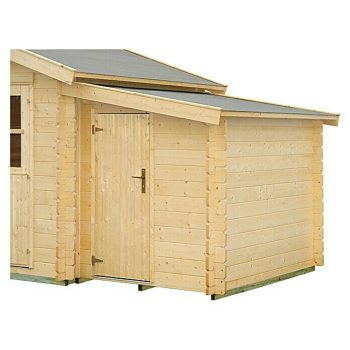 Extensión de caseta de jardín Medidas ext. An x Pr: 170 x 243 cm - Madera - Natural