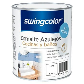 swingcolor Esmalte para azulejos Cocinas y Baño s Blanco - 750 ml - Mate