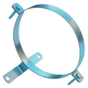 Abrazadera de pared galvanizada Diámetro: 150 mm - Plateado - Mínimo 20 unidades