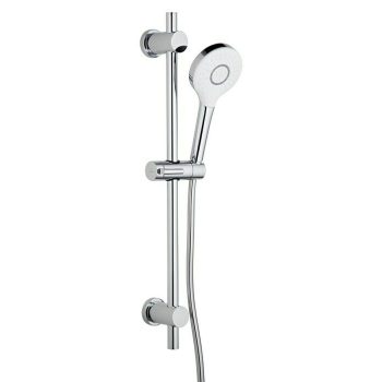 Camargue Conjunto de ducha Batóni Tipos de chorro: Chorro de lluvia redondeada - Chorro de lluvia grande - Chorro de lluvia intensa - Cromo/Blanco