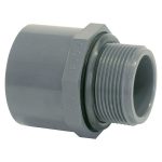 Manguito roscado PVC presión M 20 mm - Rosca exterior: ″ - PVC - Mínimo 20 unidades