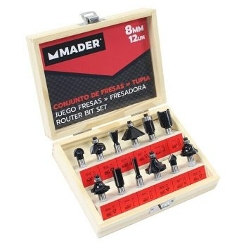 Set de fresas 12 pzs. - Diámetro vástago: 8 mm