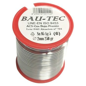 Bobina para soldar estaño - plata 5% Diámetro: 2 mm - 250 g
