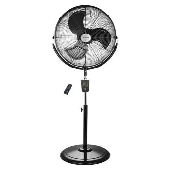 PR Klima Ventilador de pie Speed II Negro - Diámetro: 45 cm - 100 W - 6.487 m3/h