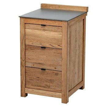 Sunfun Zoe Módulo para Barbacoa Armario Marrón - An x Pr x Al: 58 x 63 x 92 cm - Madera - Con cajón