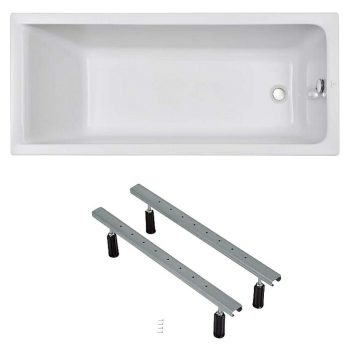 Camargue bañera con pies Orlando 150 x 70 cm - Acrílico sanitario - Blanco