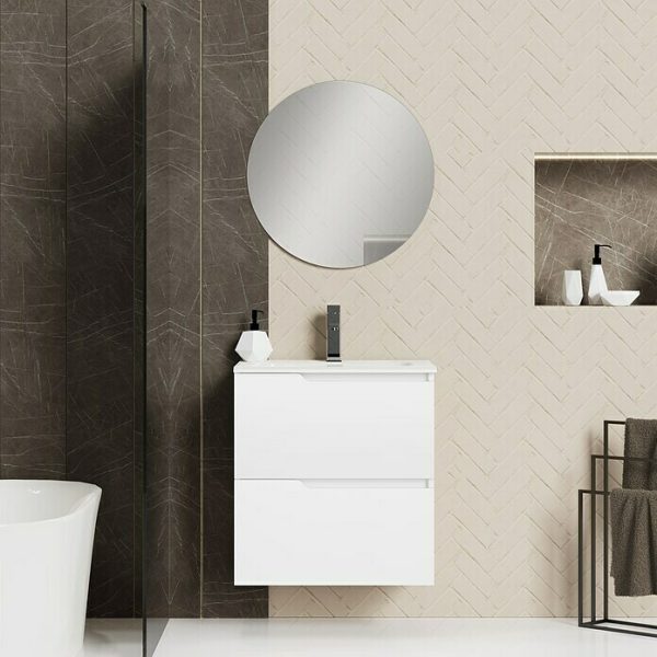 Mueble de lavabo Zeus L x An x Al: 44,6 x 70 x 64 cm - Blanco - Mate