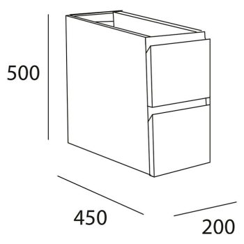 Módulo de conjunto Combo L x An x Al: 45 x 20 x 50 cm - TaBaño