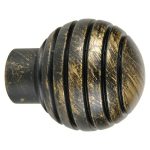 Tapa final Antique Esfera negro y oro 2 ud.