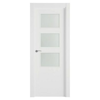 Pack puerta acristalada BarBaño s 62,5 x 203 cm - Derecha - Maciza aligerada - Vidriera