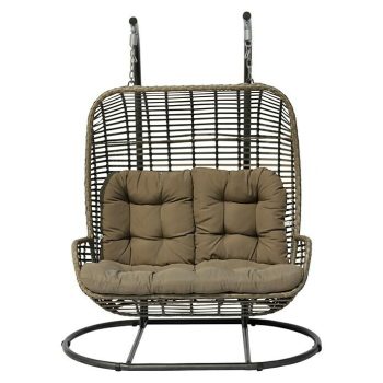 Hamaca colgante doble Tamar L x An: 160 x 103 cm - Taupe