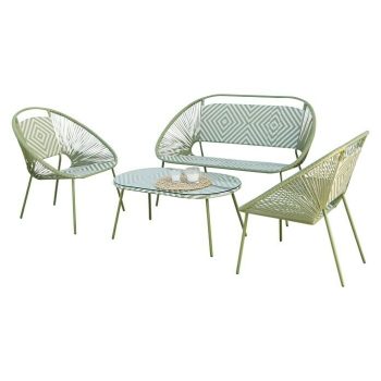 Conjunto de muebles Mariana 4 pzs. - Verde/Blanco