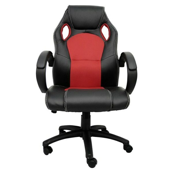 Silla de oficina Olimpia Negro/Rojo - Reposabrazos