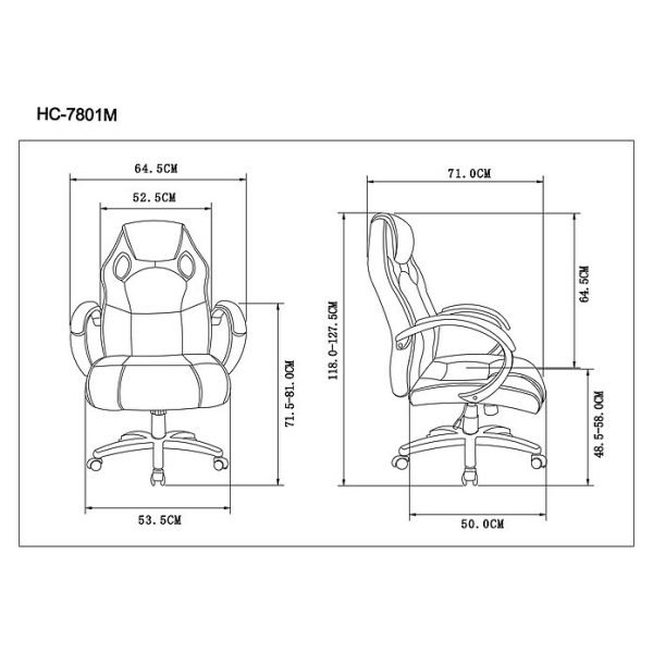 Silla de oficina Olimpia Negro/Rojo - Reposabrazos