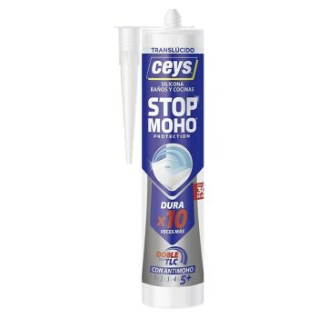 Silicona para sanitarios y cocinas Stop Moho x 10 Transparente - 280 ml|Mínimo 10 unidades