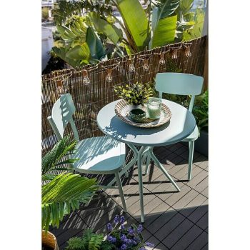 Conjunto de muebles de balcón Abigail 3 pzs. - Verde
