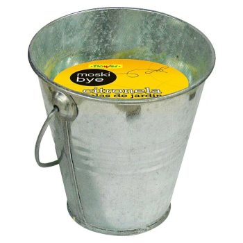 Vela de citronela en cubo metálico 2 ud. - Diámetro: 8 cm - Amarillo - Mínimo 20 unidades