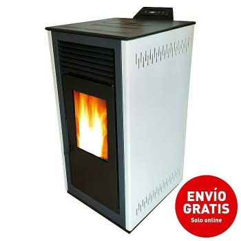 Estufa de pellets Alda 10 10 kW - Volumen de calefacción: 180 m3 - Blanco