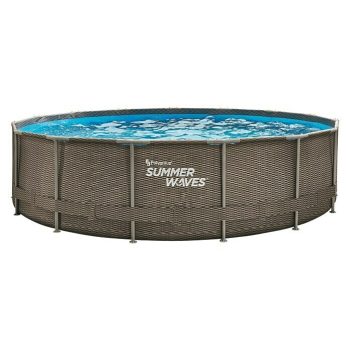 Piscina Frame Summer Waves Elite x Al: 457 x 106 cm - Marrón - 15.300 l