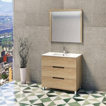 Mueble de lavabo Lanza L x An x Al: 44,6 x 80 x 83,3 cm - Nature