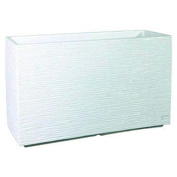 Macetero para plantas Castellón Dimensiones externas L x An x Al: 58 x 25 x 37 cm - Material compuesto - Blanco