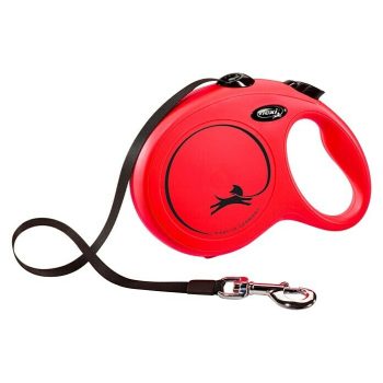 Correa para perros New Classic Rojo - Tamaño : S - Largo: 5 m - Apto para peso: 15 kg