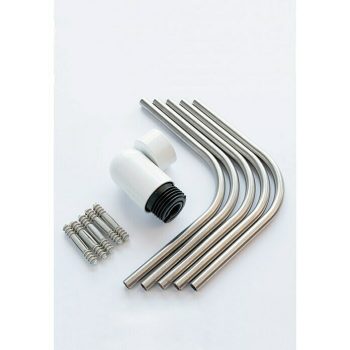 Solid Elements Pieza angular para esquinas de barandillas Sow 210 Blanco - Acero inoxidable